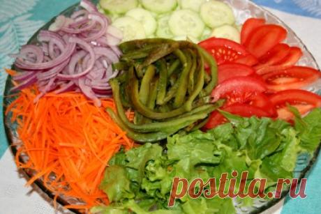 Салат к шашлыку, грилованному мясу или рыбе : Салаты