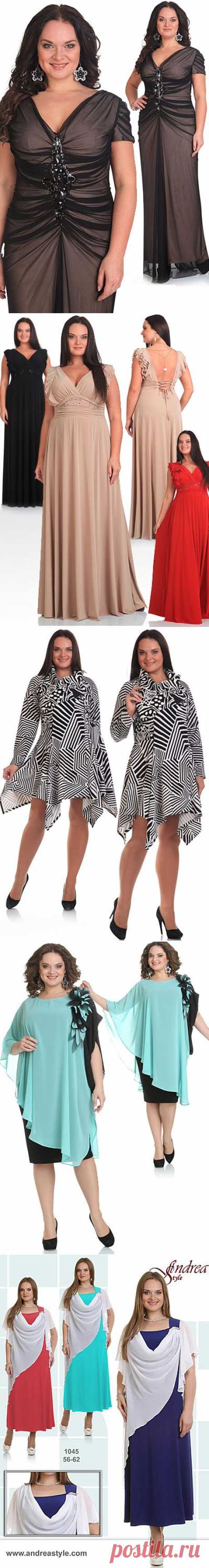 Нарядные платья для полных женщин белорусской компании Andrea Style. Осень-зима 2014-2015 (50 фото) | Полная модница