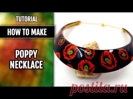 Free Tutorial: How to make a Poppy Necklace from polymer clay.