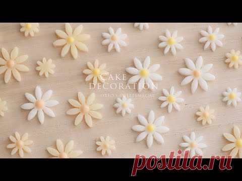 日本正流行的萬用蛋糕裝飾 翻糖小花 巧克力小花作法 塑型巧克力   Modeling Chocolate  Fondant flowers Cake decoration