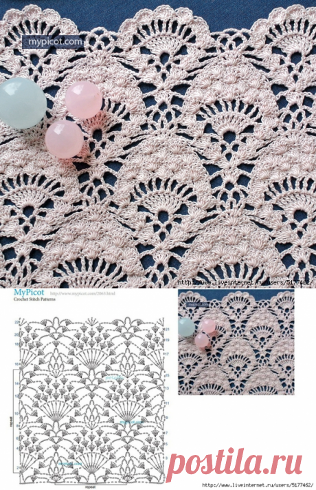 Красивый мотив и обвязывание края