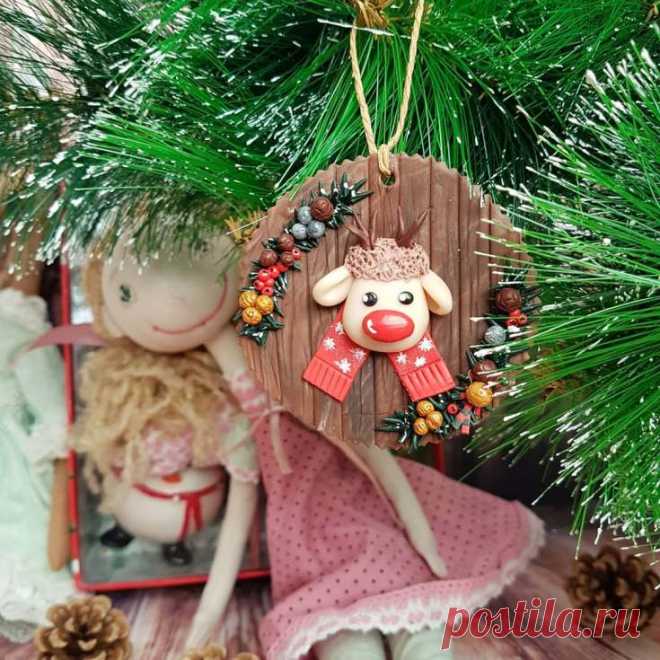 Елочные игрушки из полимерной глины | 43 фото | Polymer clay craft