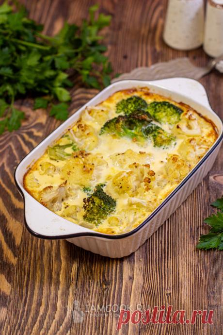 Брокколи и цветная капуста в аэрогриле Предлагаю приготовить вкусную, полезную запеканку из свежей брокколи и цветной капусты. Готовить ее буду в аэрогриле, но при желании можно и в духовке, единственное нужно будет увеличить время приготовления.