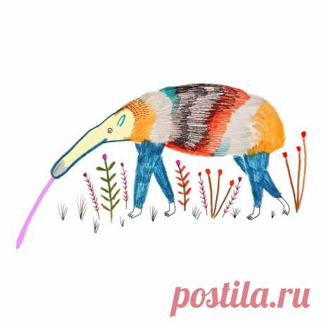 Children's illustrations - nursery art - kids decor - art prints - wall decor - illustrator - wall art - nursery room - animal art - ant eater - hire an illustrator - art for kids - Ashley Percival Illustration