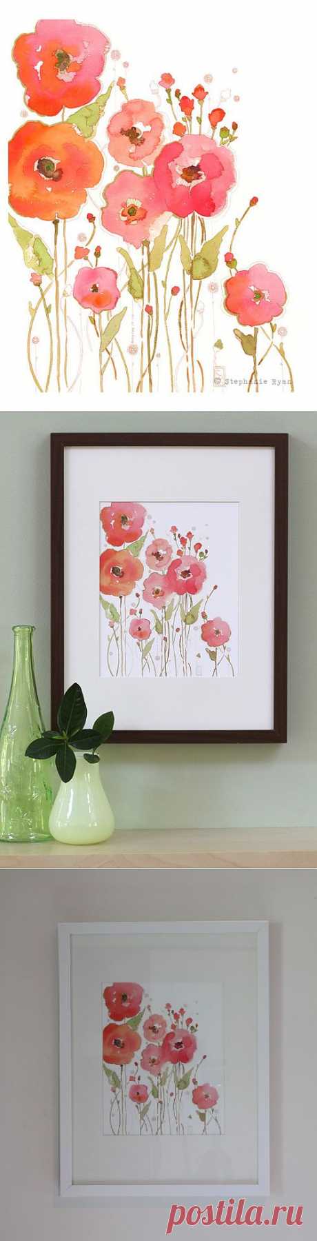 Акварель Картина Banded Единство по stephanieryanart на Etsy