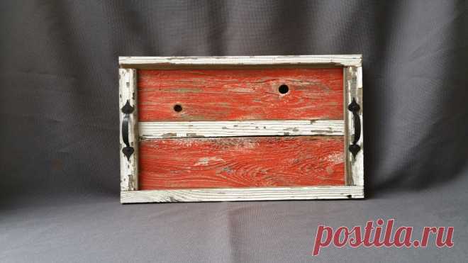 Barnwood Serving Tray Pallet tray table от TheWhiteBirchStudio