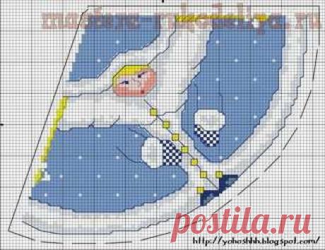 Мастера рукоделия - рукоделие для дома. Бесплатные мастер-классы, фото и видео уроки - Схема для вышивки крестом: Ёлочная игрушка &quot;Снегурочка&quot;