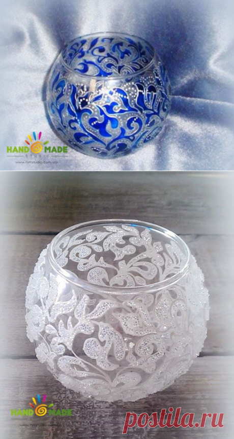 Морозный узор на вазе