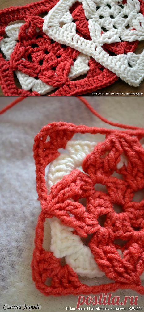 Алмазный Granny Square.Мастер-класс + видео..