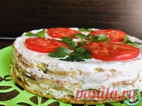 Кабачковый торт с творожной начинкой Кулинарный рецепт