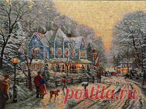 Anchor Maia Праздничная встреча (вышивание крестом, схема)