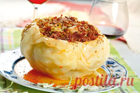 Кочан капусты, фаршированный мясом — Sloosh – кулинарные рецепты