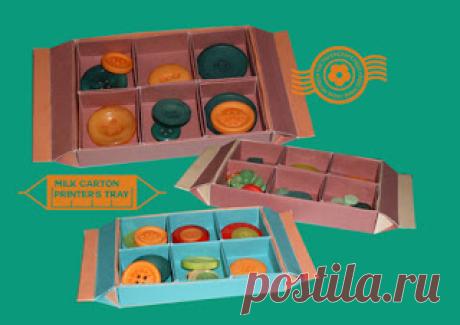 El Papercraft de la publicación: Bandeja Tutorial de cartón de la leche de la impresora