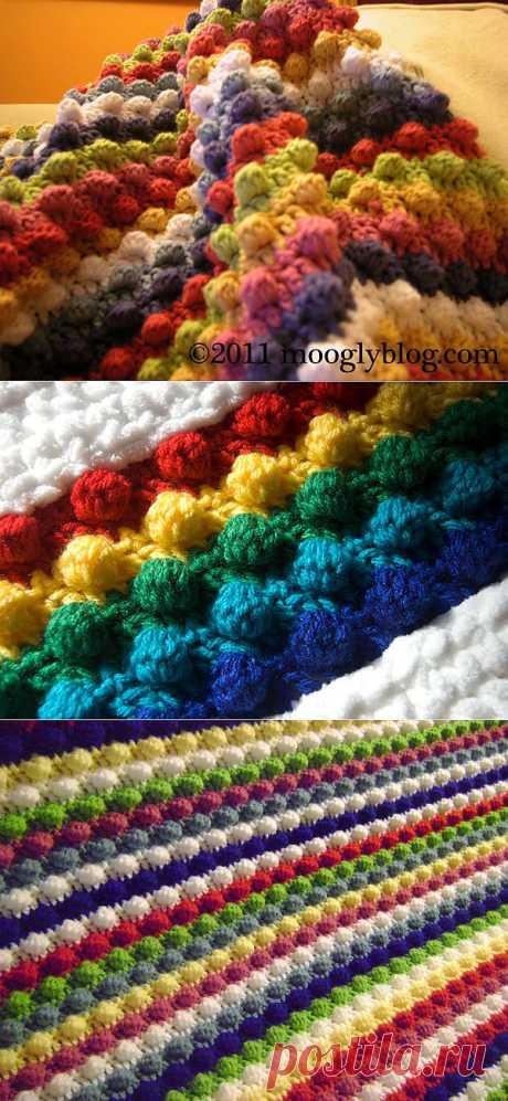 Узор Ананас. The Blackberry Salad Striped Blanket CHART!.