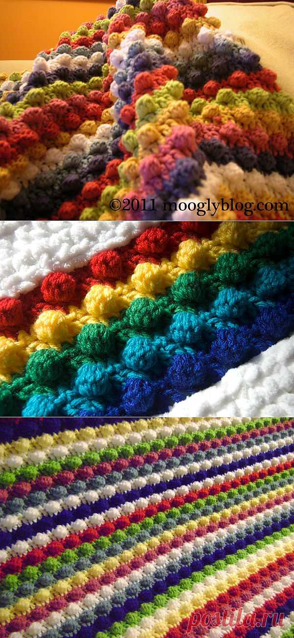 Узор Ананас. The Blackberry Salad Striped Blanket CHART!.