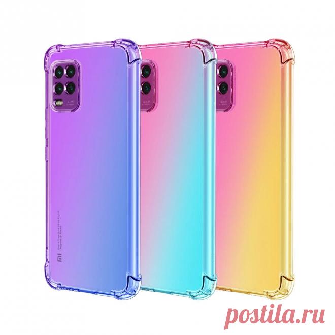 Bakeey Gradient Color with Four-Corner Airbag Shockproof Translucent Soft TPU Pr - US$6.49