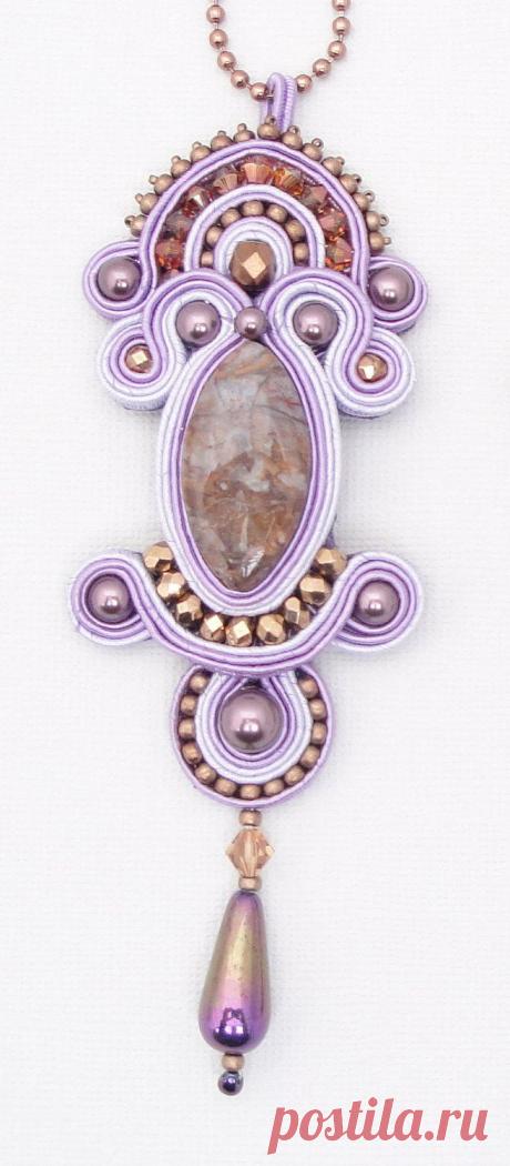 INSTANT DOWNLOAD Tutorial - Soutache Embroidery - Lady Mary's Pendant…