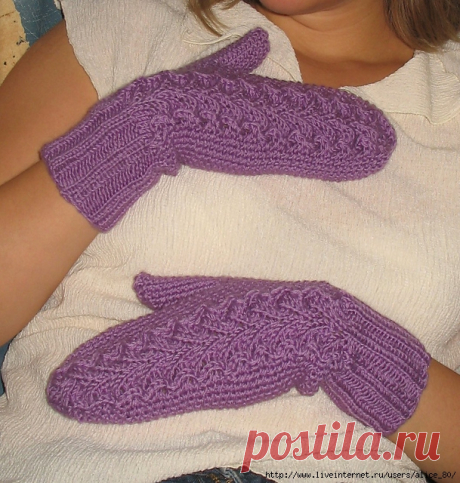 ВАРЕЖКИ FERN MITTS BY OLGA DRYGANETS.