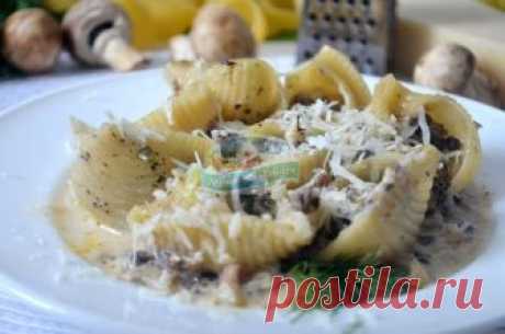 Макароны, фаршированные шампиньонами: пошаговый рецепт с фото