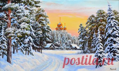 Зимние пейзажи и охота. 3 часть.Художник Мельников Александр Анатольевич .