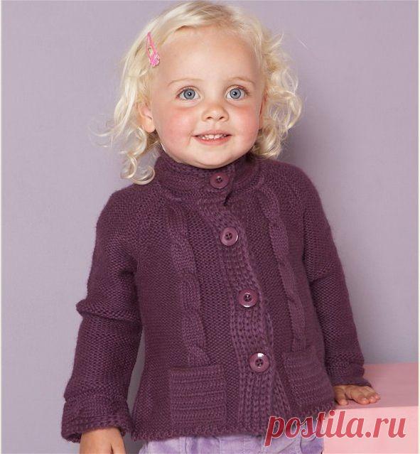 ТЕПЛЫЙ ЖАКЕТИК ДЛЯ ДЕВЧУШКИ.