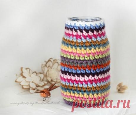 2 мастер-класса по вязанию вазы и игольницы.