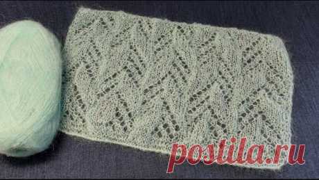 🔥🔥🔥ОГОНЬ!!! САМЫЙ ШИКАРНЫЙ АЖУРНЫЙ узор спицами для палантинов, снудов, кардиганов, шапок и носков.