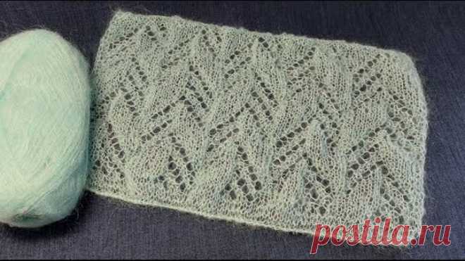 🔥🔥🔥ОГОНЬ!!! САМЫЙ ШИКАРНЫЙ АЖУРНЫЙ узор спицами для палантинов, снудов, кардиганов, шапок и носков.