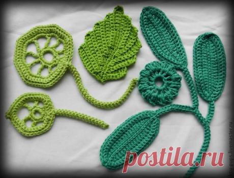 Элементы для новой работы сцепным полотном (из хлопка крючком) - Ярмарка Мастеров - ручная работа, handmade