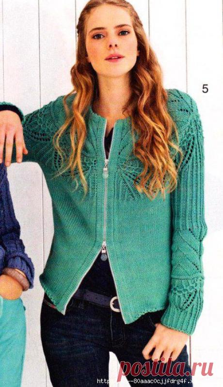 Жакет на молнии и с круглой кокеткой. | САМОБРАНОЧКА - сайт для рукодельниц, мастериц