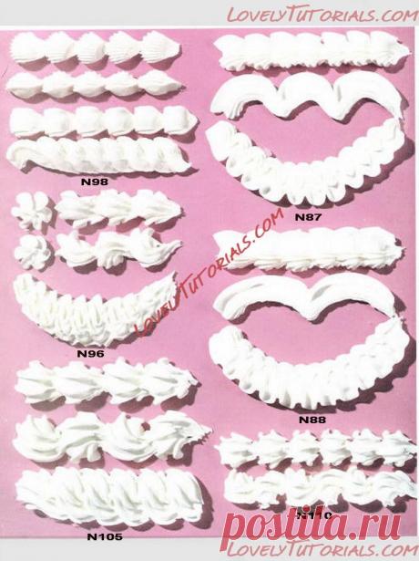 Насадки, трафареты для цветов из крема, айсинга -buttercream flowers tips,tubes, nail templates - Мастер-классы по украшению тортов Cake Decorating Tutorials (How To's) Tortas Paso a Paso