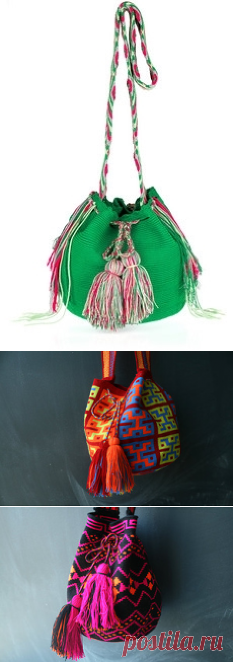 Mochila colombiana. gancio bag jacquard maglia