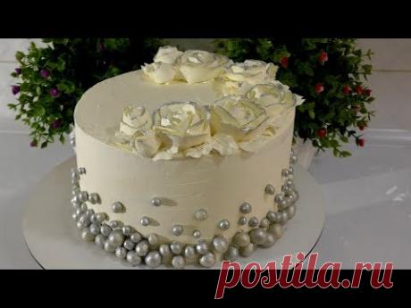 КРЕМОВЫЙ ТОРТ на мой День рождения ИДЕИ УКРАШЕНИЯ ТОРТОВ