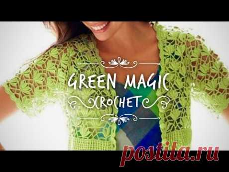 СНОГСШИБАТЕЛЬНЫЙ ВЕСЕННИЙ КАРДИГАН КРЮЧКОМ 🌷 «GREEN MAGIC» AMAZING CROCHET DESIGN