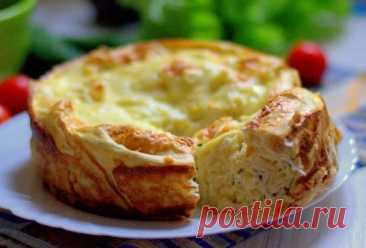 Пирог из лаваша с курицей и сыром — Домашняя кулинария