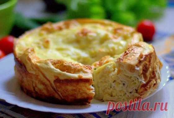 Пирог из лаваша с курицей и сыром — Домашняя кулинария