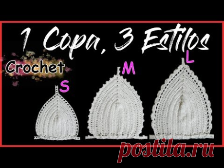 Como Tejer Copas a Crochet Todas las Tallas  | 3 Estilos Diferentes 😱🔴