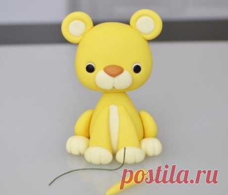 Львёнок из мастики для украшения торта — DIYIdeas