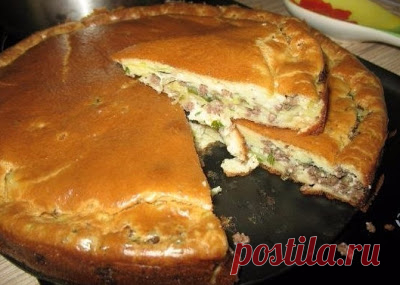 Супер нежный пирог с капустой и мясом