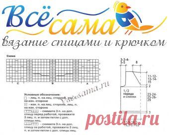 Синий жилет с косами - Детские безрукавки, жилеты спицами