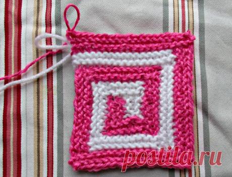 ЛОСКУТНЫЙ МОТИВ ''СПИРАЛЬ ВНУТРИ КВАДРАТА''