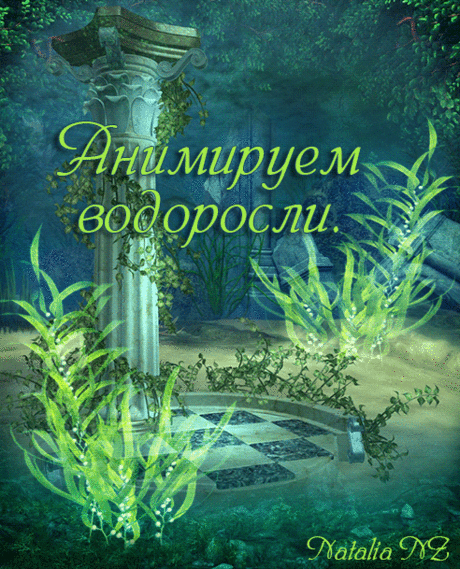 Анимация водорослей. Урок для Sqirlz Water Reflections + Photoshop CS6.