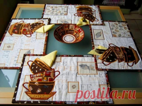 Оригинальные салфетки для кухни в лоскутной технике от Aija Rācenāja | Создавай сам | Яндекс Дзен