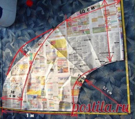 Выкройка юбки короткой спереди и длинной сзади (юбки со шлейфом) | Ух ты!