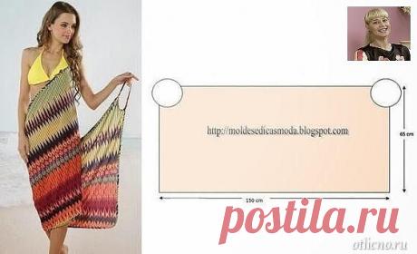 ИДЕЯ ДЛЯ ПЛЯЖНОГО ПЛАТЬЯ - ЛЁГКИЙ КРОЙ~ОРИГИНАЛЬНАЯ ИДЕЯ
