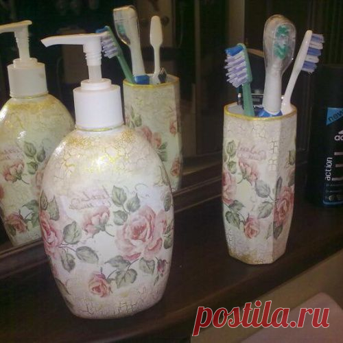 Набор для ванной комнаты своими руками