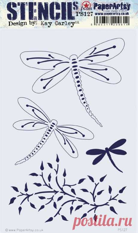 PaperArtsy - Plantilla - Kay Carley - PS127 - Libélula – Topflight Stamps, LLC