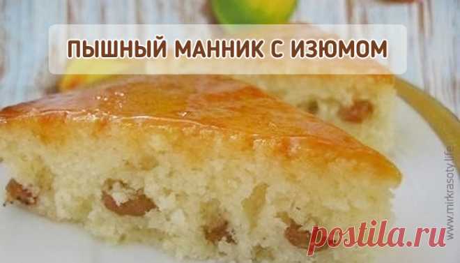 Пышный манник с изюмом - Мир красоты
