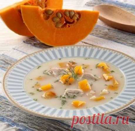 Мясной суп с тыквой