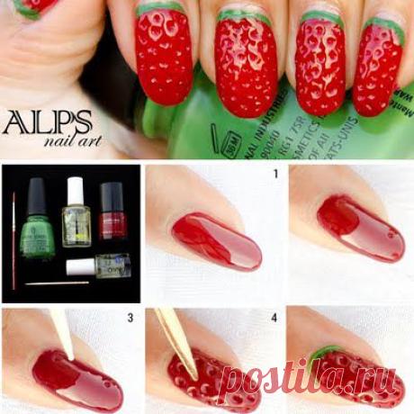 Strawberry Nails by Alpsnailart by Alps N | Preen.Me
